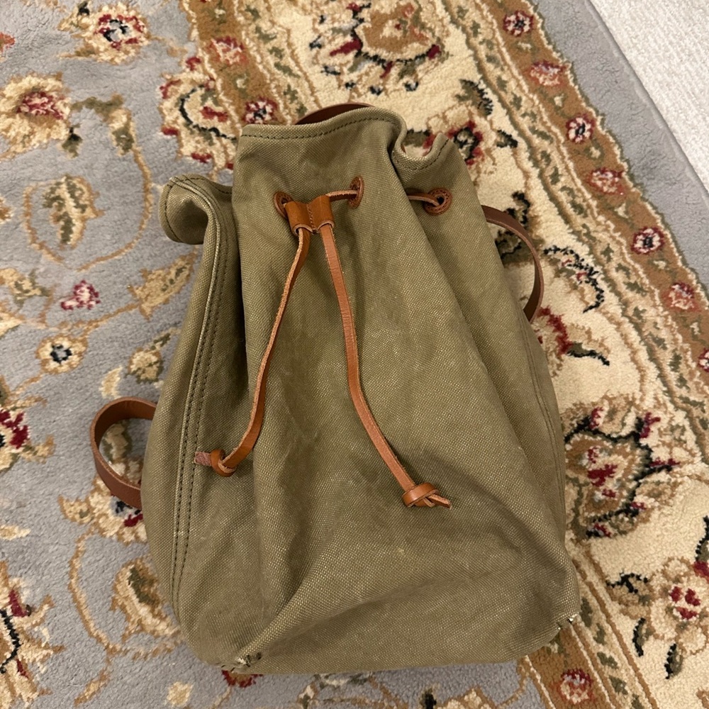 Madewell Olive Green Canvas Backpack